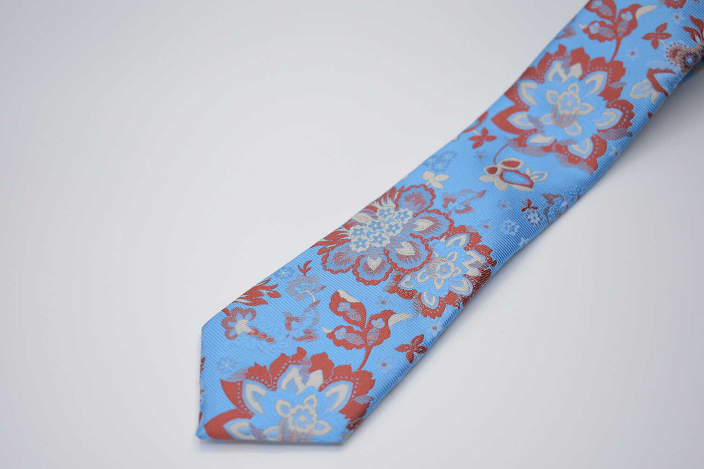 Corbata floral bicolor